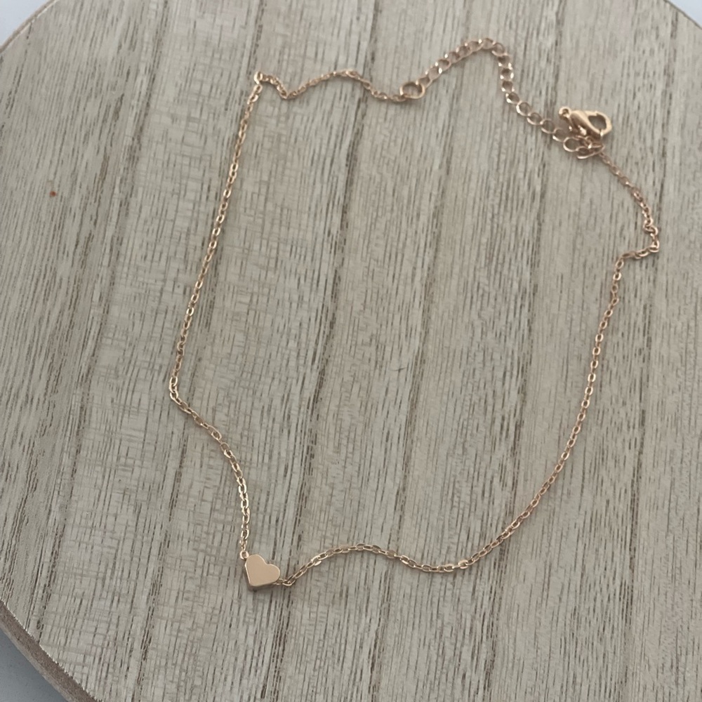 Rose Gold Dainty Heart Necklace